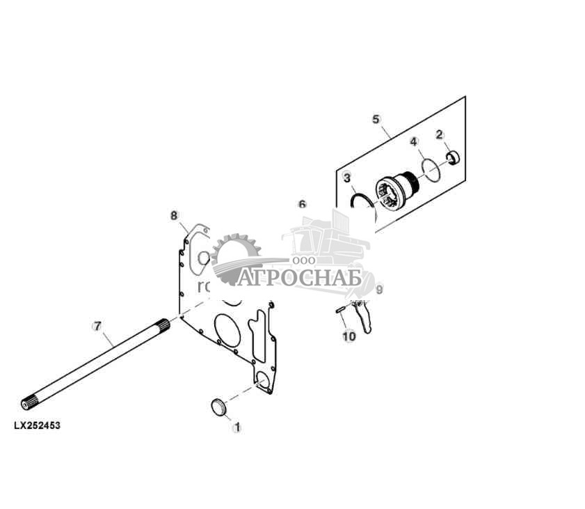 Детали крепления, вторичный вал, модуль механизма медленного хода, 4 диапазона, 30 kmh (18,5 mph)  40 kmh (25 mph), PowrQuad™, комплект для самостоятельной установки 